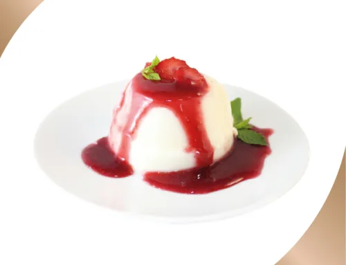 Panna cotta latte z borówkami i malinami