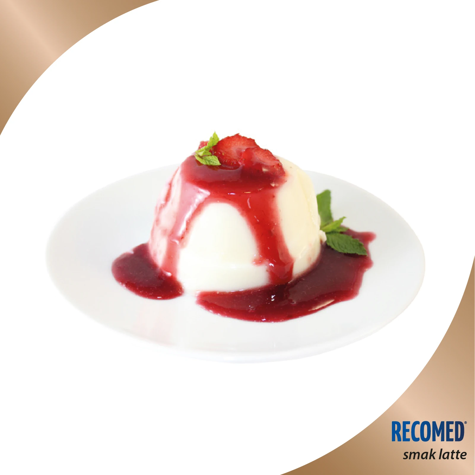 Panna cotta latte z borówkami i malinami przepisy RECOMED