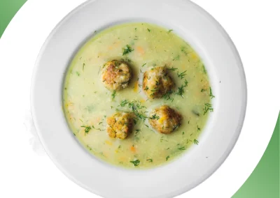 Krem koperkowy z&nbsp;mięsnymi kuleczkami